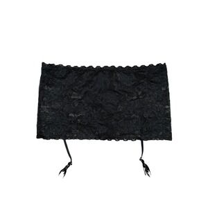 Vintage 2004 Victoria's Secret Very Sexy Black Lace Garter Skirt Thong Medium